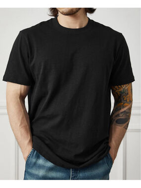 Classic Fit Loopwheel Slub Cotton T-Shirt L
